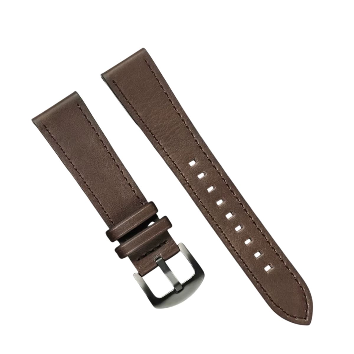 GENERICO - Correa De Cuero Para Xiaomi Watch 5 Active 5 Lite / Watch 3 Active 3 Lite Marron Oscuro