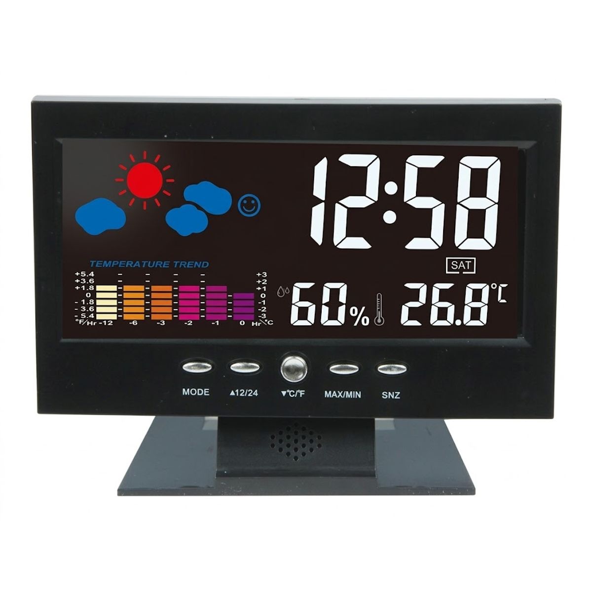 GENERICO - Reloj Despertador Digital Pantalla LCD Luz Ds-8082l