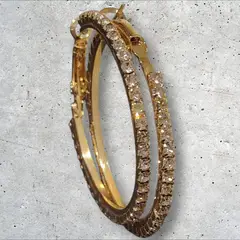 GENERICO - Aros de Argolla Brillantes 40mm- Cafunè Studio