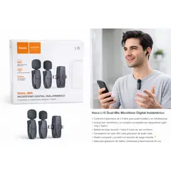 HOCO - Micrófono Inalámbrico Dual L15