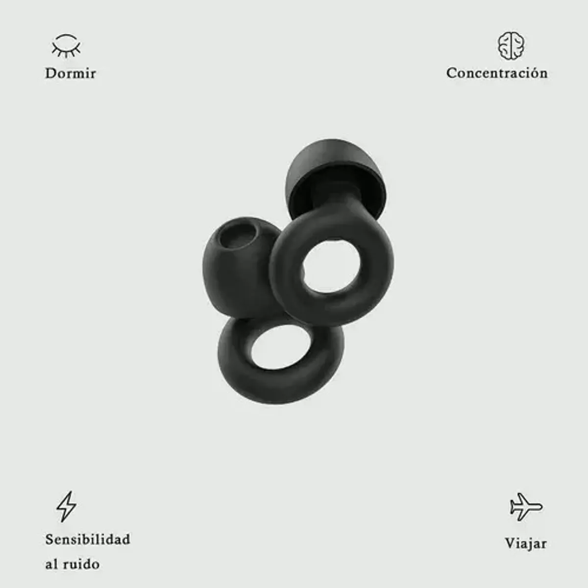 GENERICO - Reducción De Ruido Reutilizables  Tapones Oido Silicona