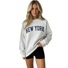 HAMI BOUTIQUE - Polerón Oversized Gris New York