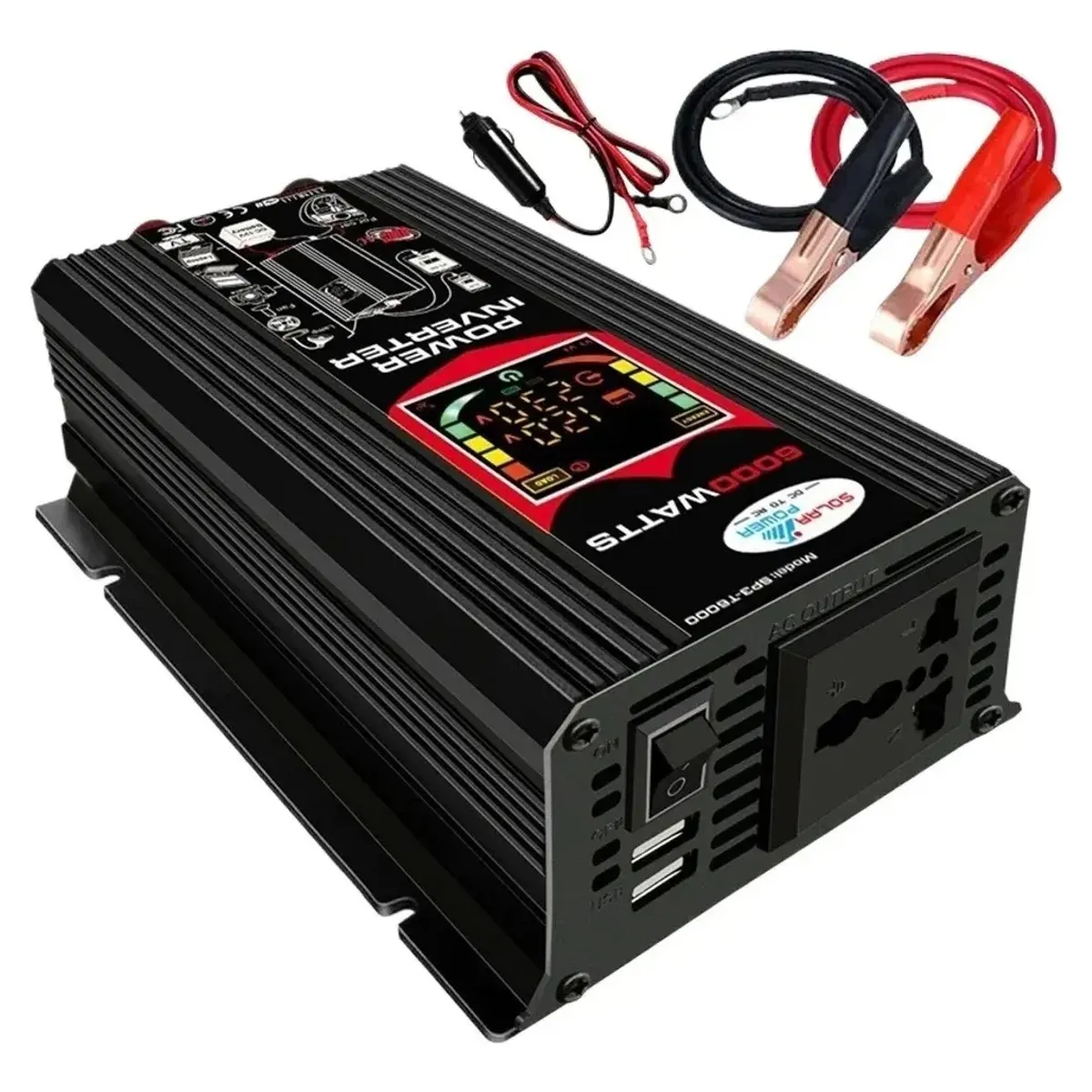 GENERICO - Inversor De Corriente Para Coche 6000w 12v A 220