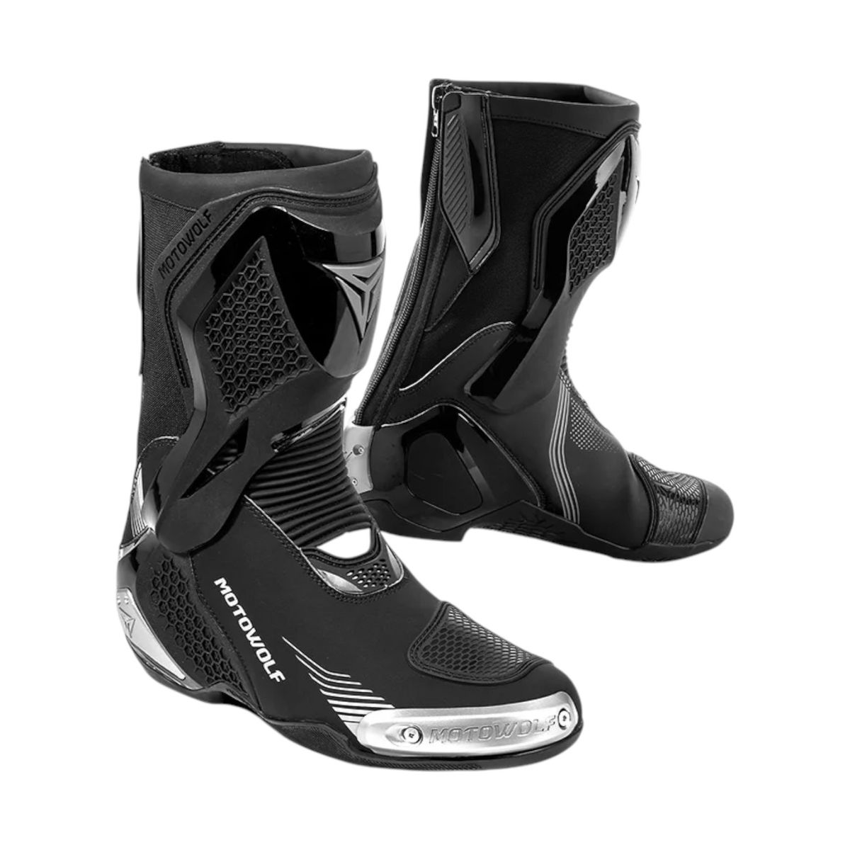 MOTOWOLF - Botas Para Motociclismo Antideslizantes Impermeables Motowolf BO1