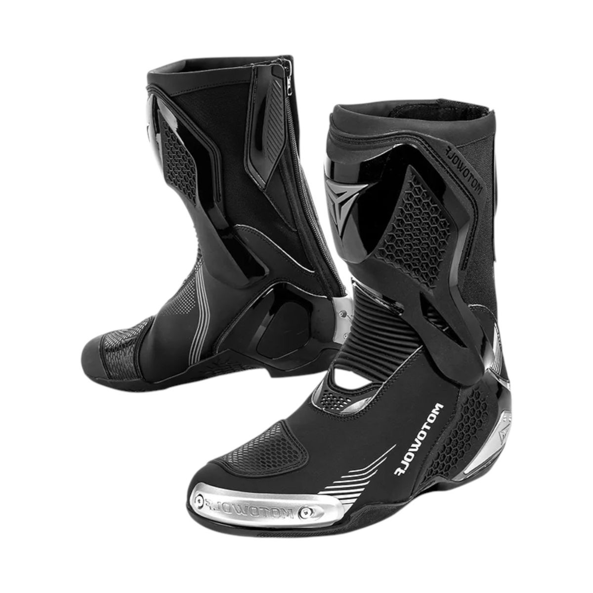MOTOWOLF - Botas Para Motociclismo Antideslizantes Impermeables Motowolf BO1