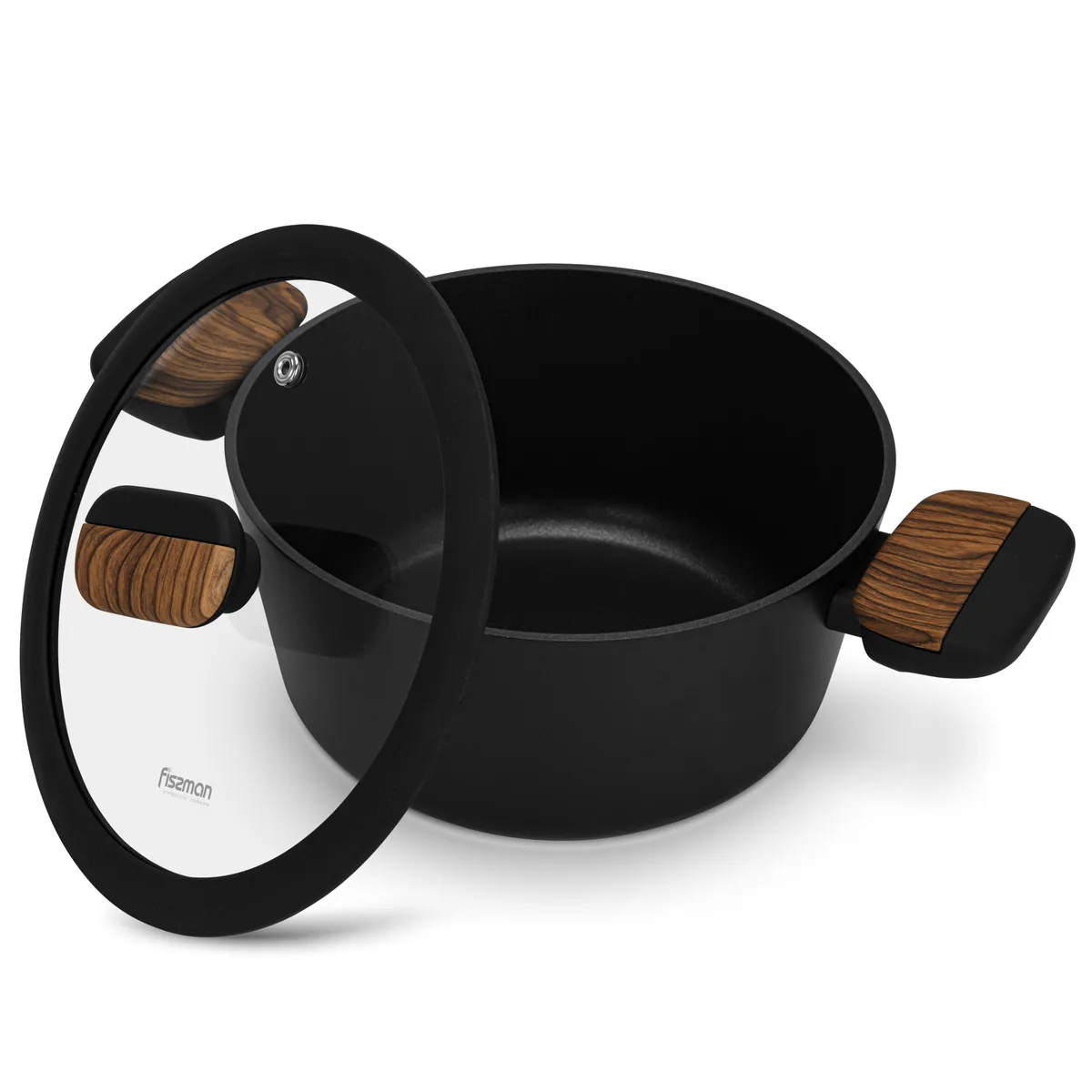 FISSMAN - Olla Feorella Con Tapa De Cristal 2.67 Litros - Fissman