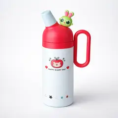 GENERICO - Botella termica infantil 800 ml con bombilla y asa