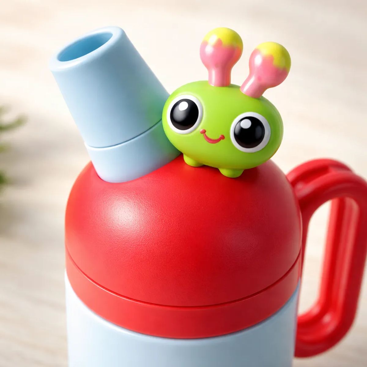 GENERICO - Botella termica infantil 800 ml con bombilla y asa