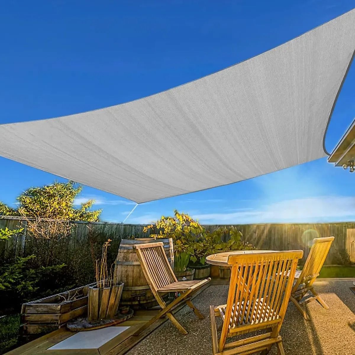 GENERICO - Carpa Toldo Vela Cuadrado 6x6  gris