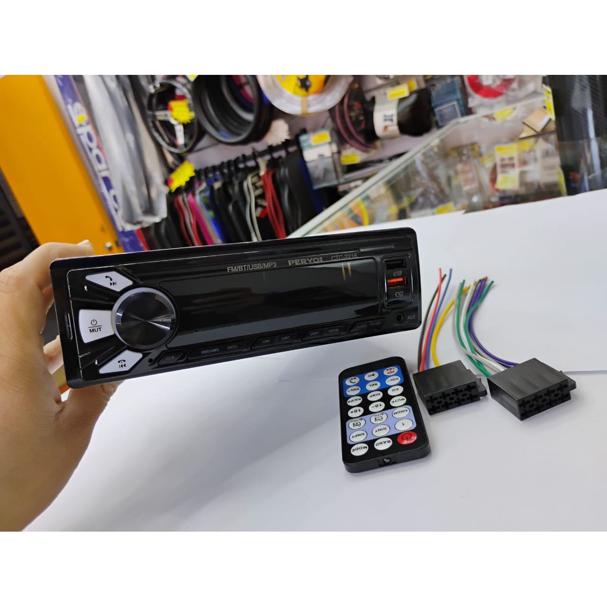GENERICO - Radio reproductor 1 Din con Bluetooth, llamadas Bluetooth, MP3, USB, SD modelo 2216