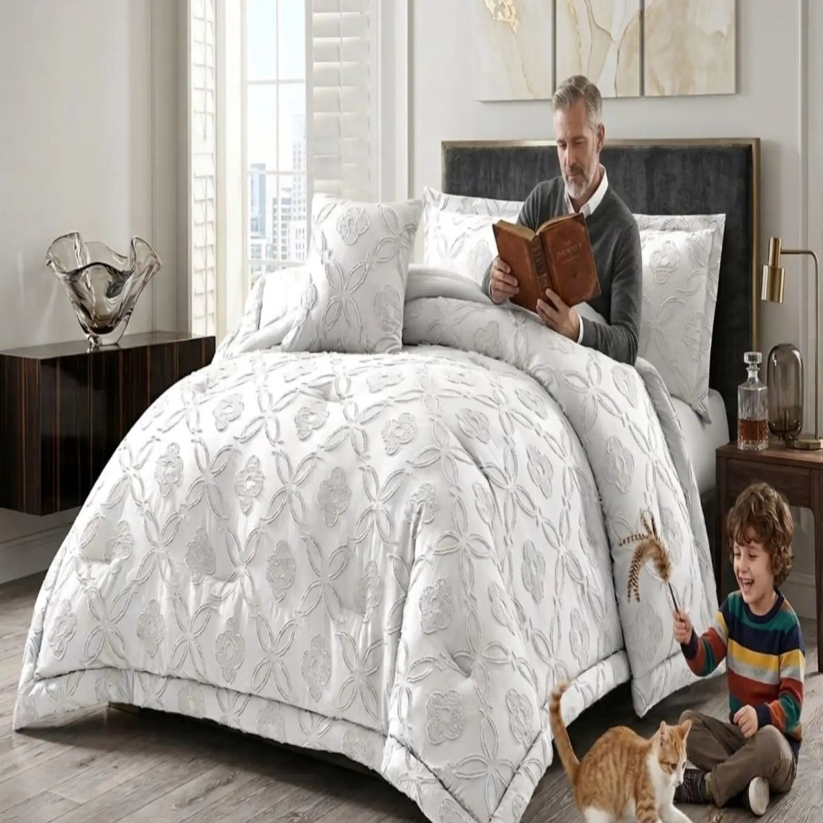 GENERICO - Cubrecama Quilt Nórdico Delgado Diseño Flores king