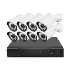 GENERICO - Kit Seguridad CCTV AHD 8 Cámaras 1080P Visión Nocturna P2P 5G