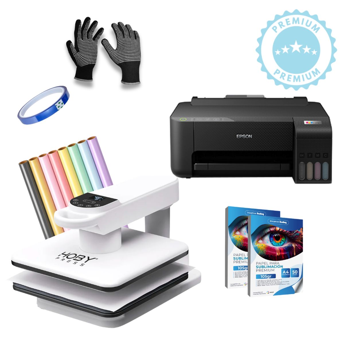 GENERICO - Estampadora HOBY PRESS AutoPress 38x38cm + Epson L1250 K306