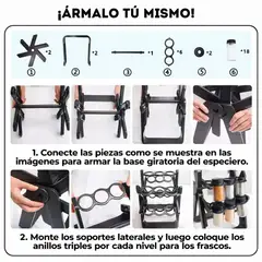 MOVI - ORGANIZADOR DE COSMETICOS Y ALIÑOS, FRASCOS DE VIDRIO