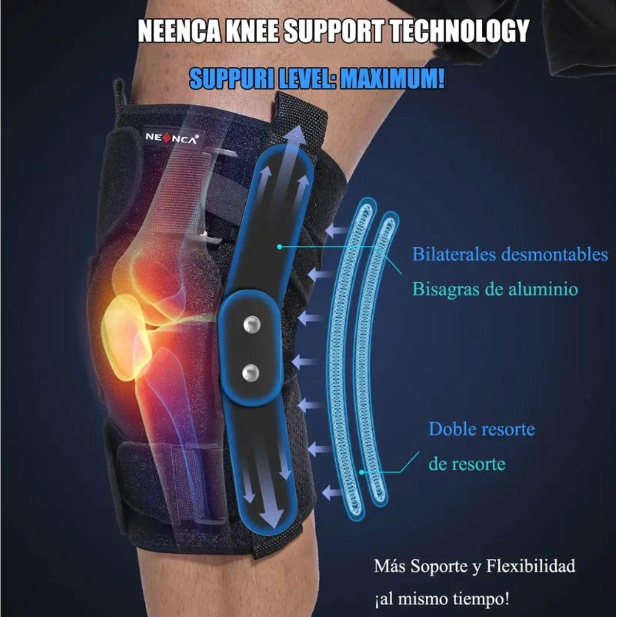 GENERICO - Rodillera Ortopedica Deportiva,rodillera Neenca Acl, Mcl Lcl BELUG