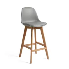 VENHOOUSE - Taburete Piso Bar Acolchado Altura 65cm Eames Tulip Gris