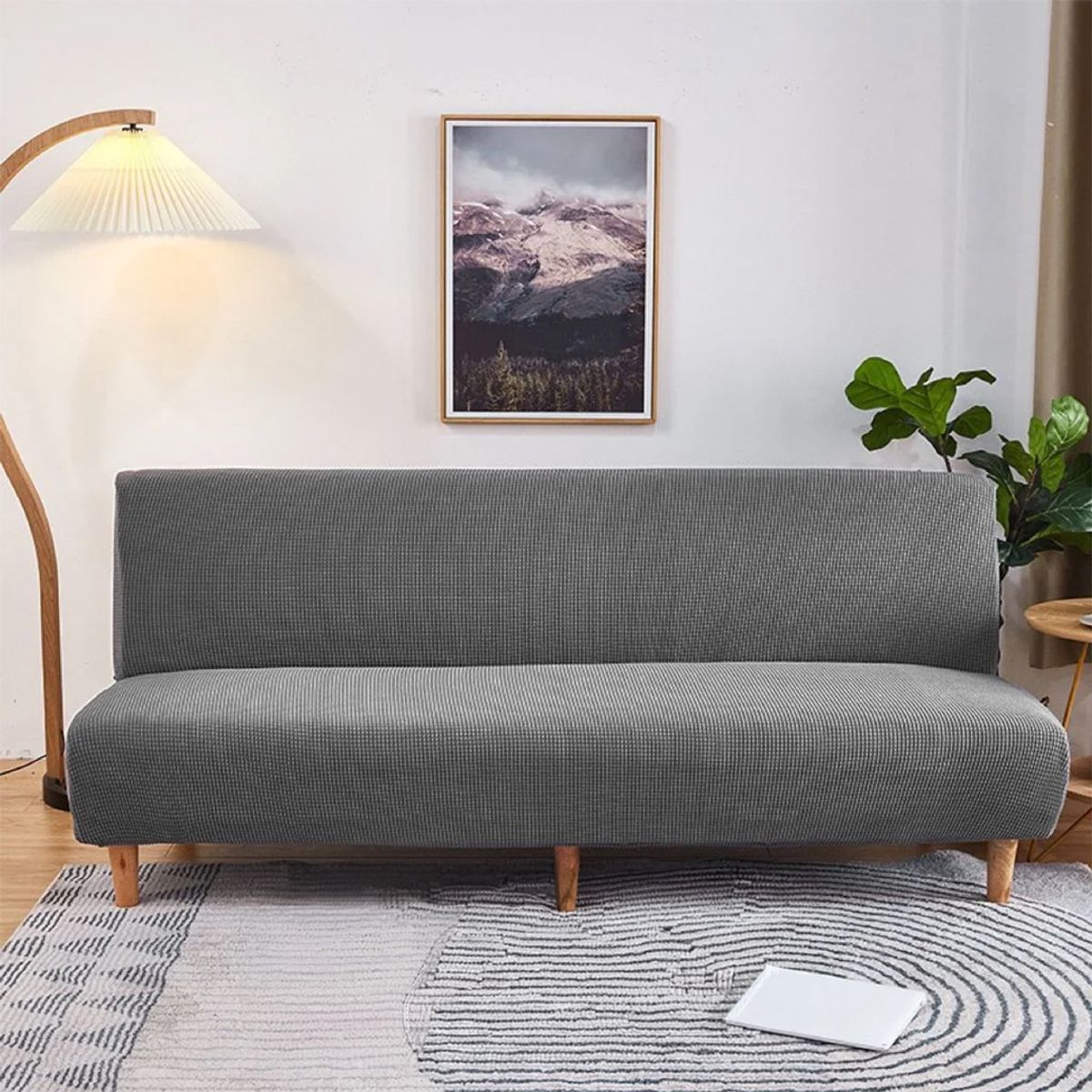 GENERICO - Funda Protectora Cubre Futon De Tela Cuadrille