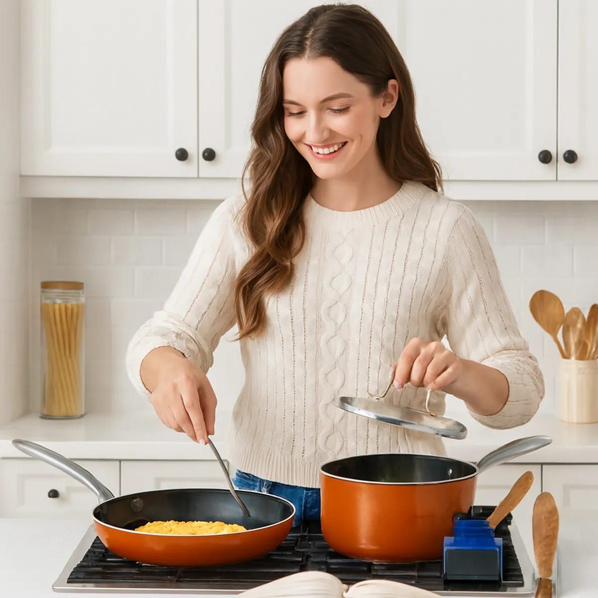 MOVI - BATERIA DE COCINA 11 PIEZAS, PARA TODO TIPO DE COCINAS, INDUCCION, ELECTRICA Y GAS