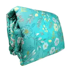 KEYHOME - Plumón Estampado 2.5 plazas Flores Turquesa Key Home