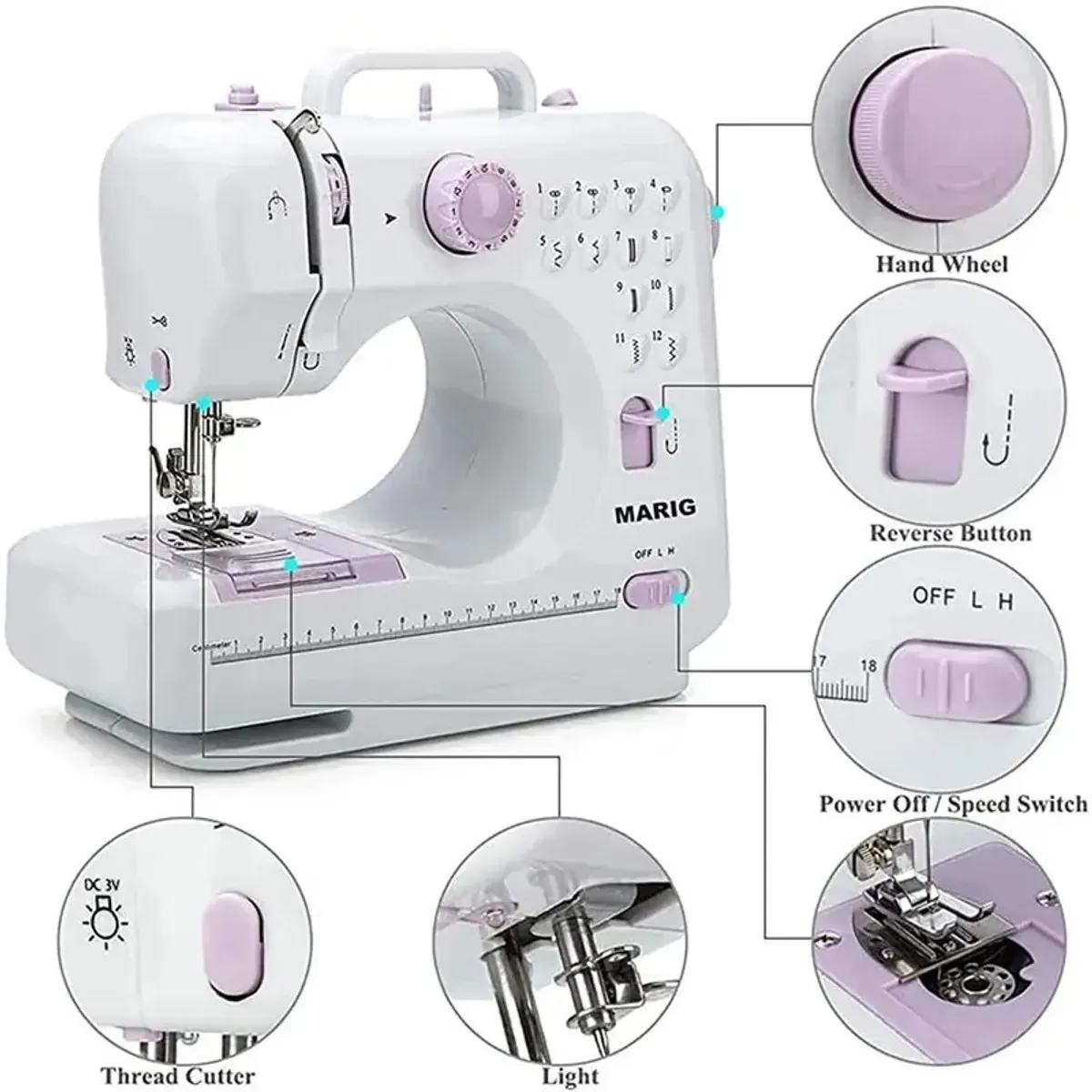 MOVI - Máquina de Coser 12 puntadas. Toda una profesional