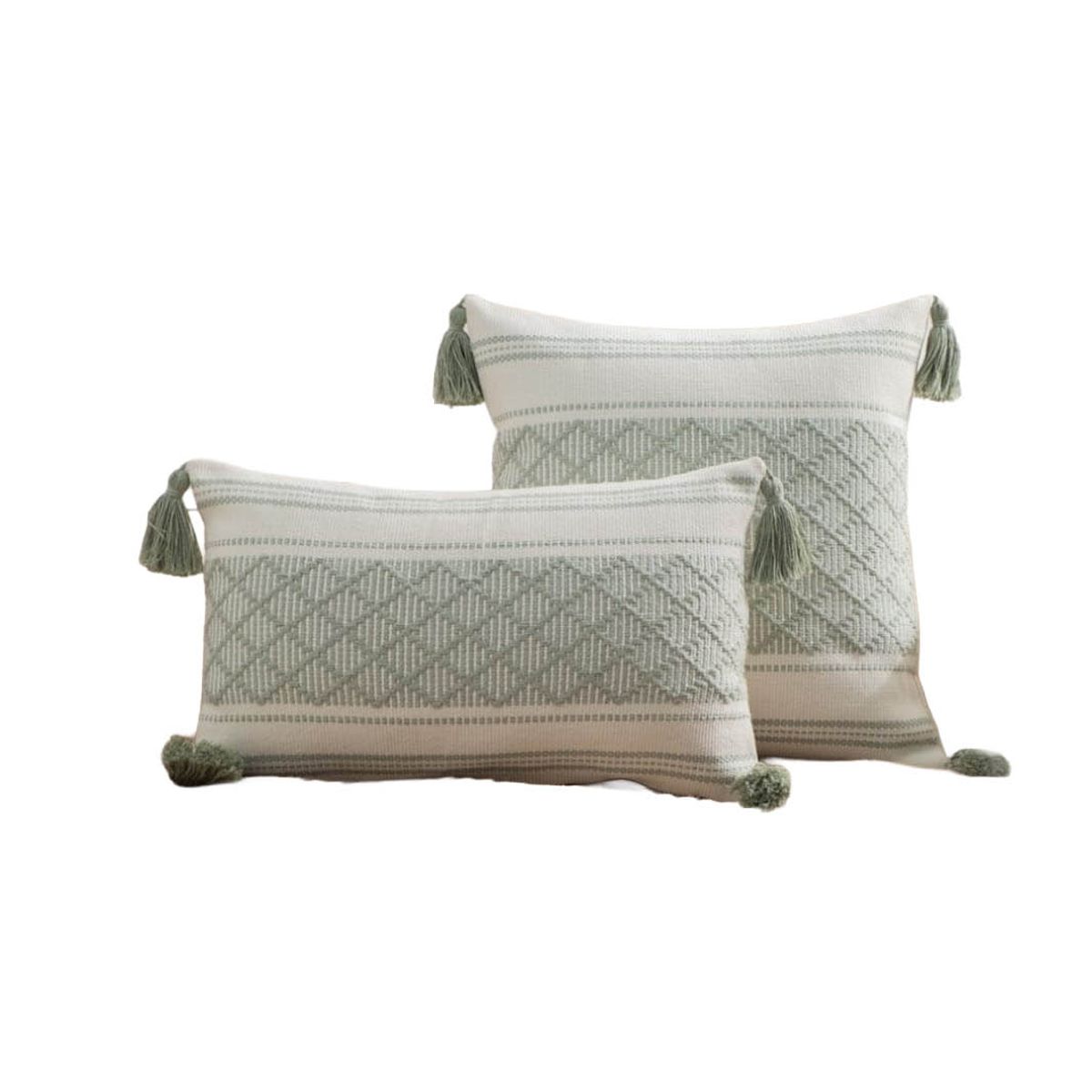 GENERICO - Fundas De Cojin Con Detalles Bordados Y Pompones