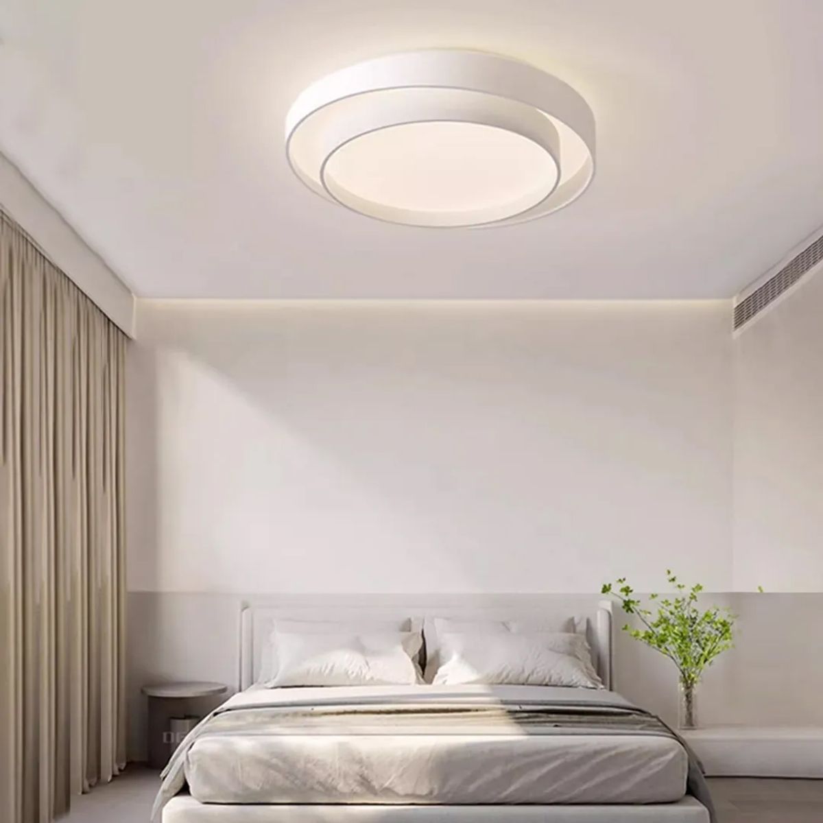 GENERICO - Lámpara Led Techo Doble Anillo 3 Tonos 16 Moderna Dormitorio