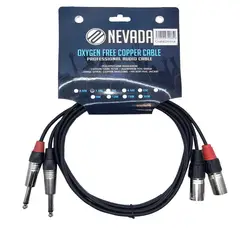 GENERICO - Cable De 2 TS A 2 XLR Macho Nebraska DXJ 1.8