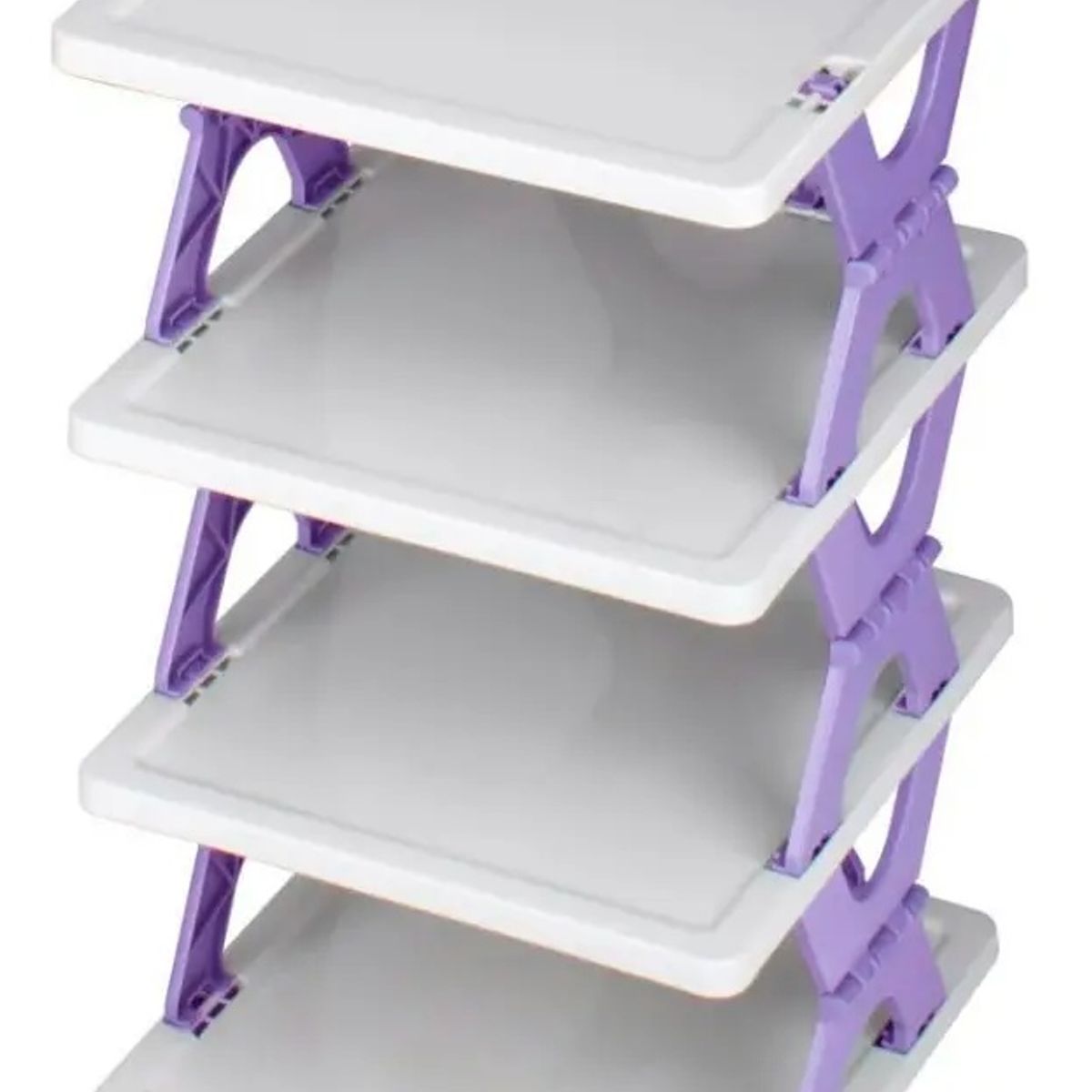 GENERICO - Organizador de Armario Zapatero Plegable 4 Niveles Color Lila