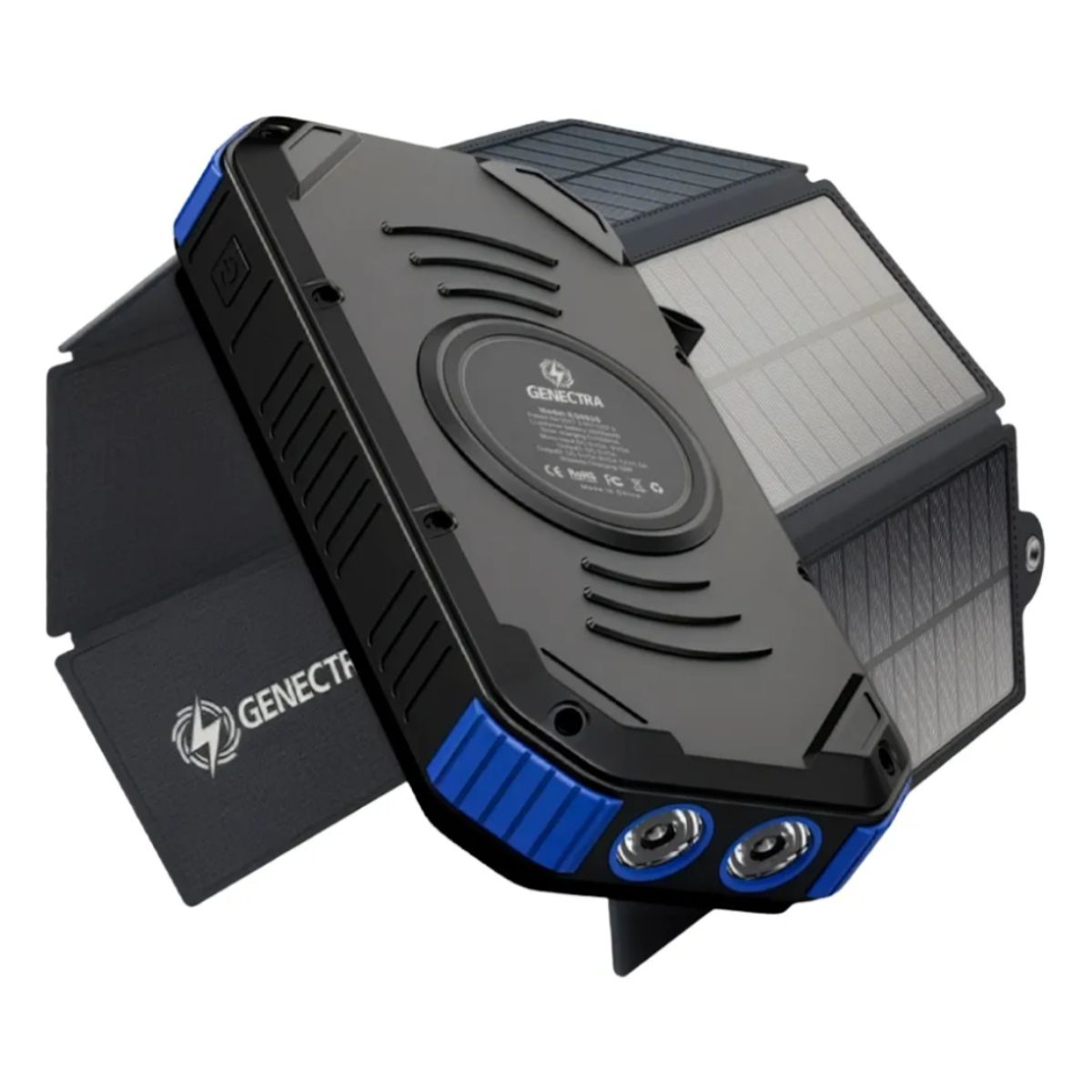 GENECTRA - Pack Cargador Power Bank 30.000mah Panel Solar 10w