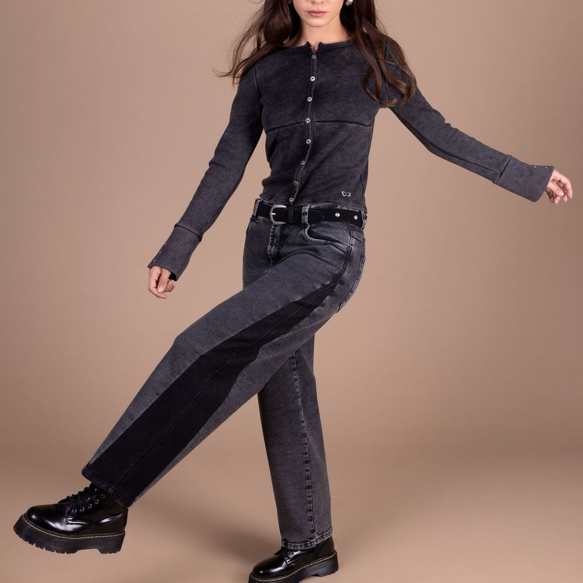 EFESIS - Jeans Balloon Tiro Medio Mujer