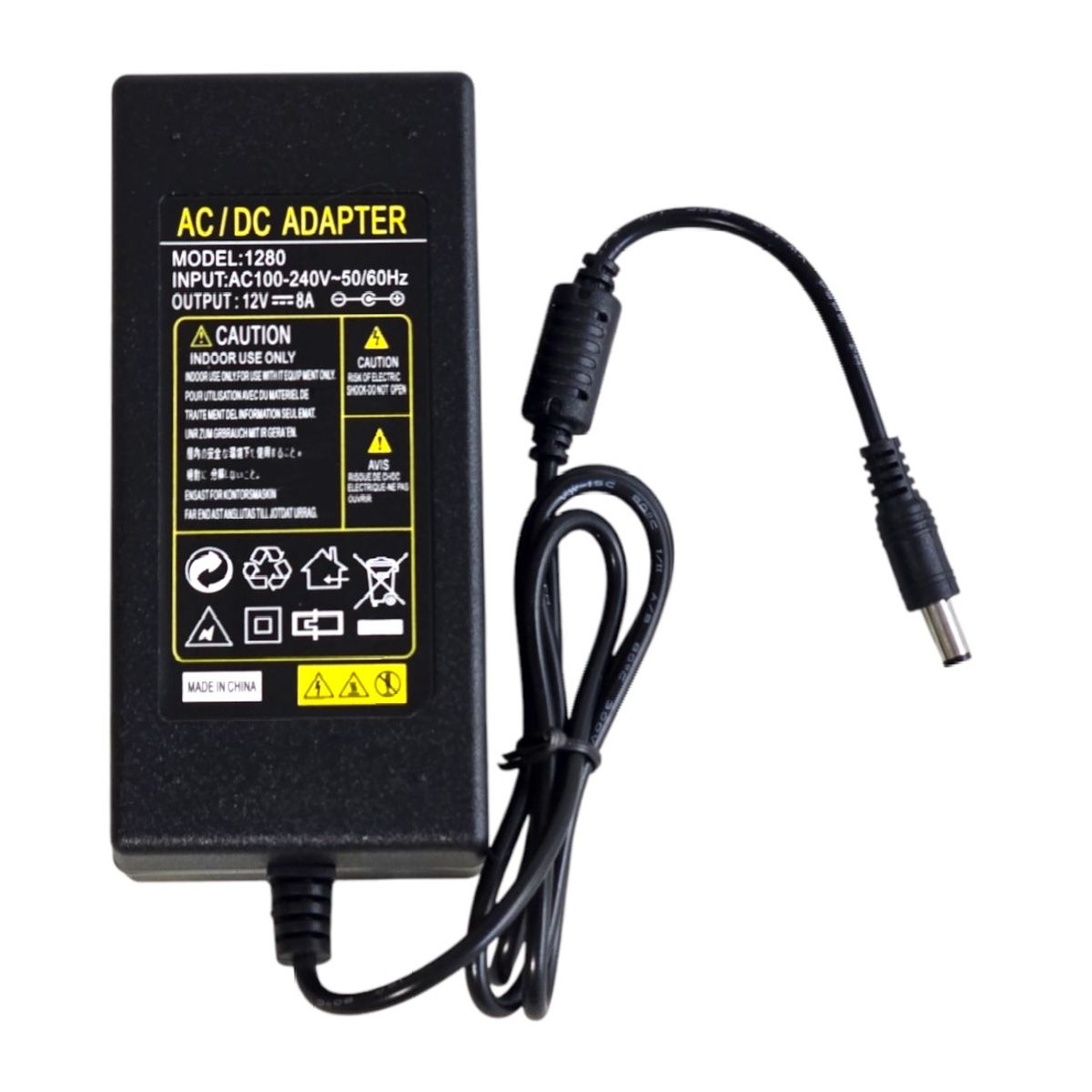 TECNOLAB - Fuente Poder Camara Seguridad 12v 8a Tecnolab TL222 8 Cables