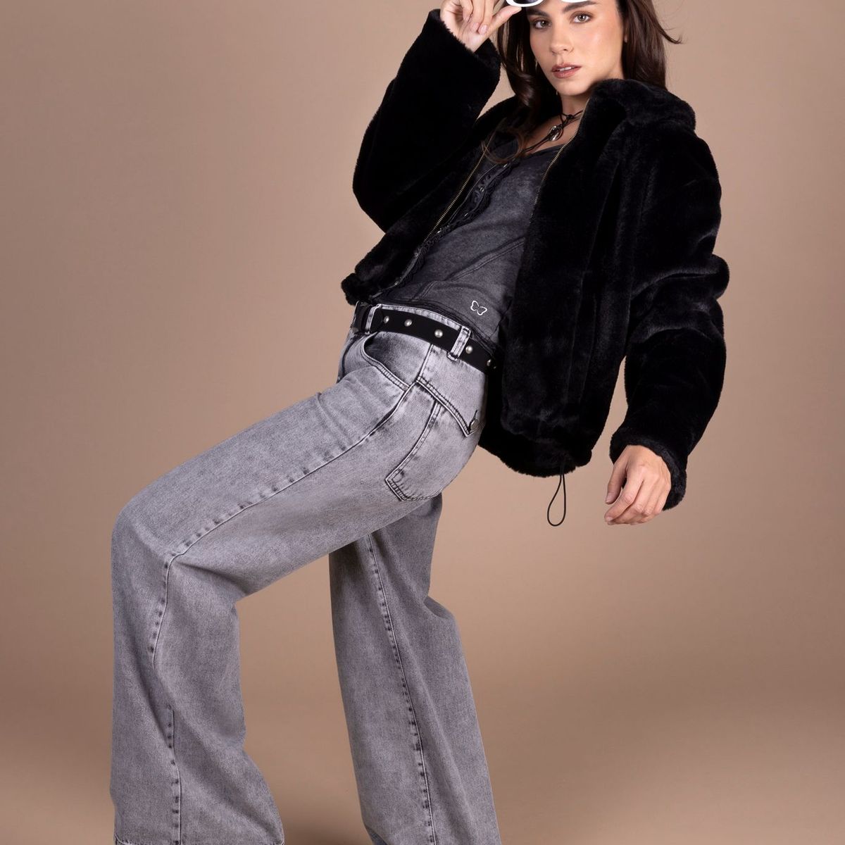 EFESIS - Jeans Palazzo Tiro Medio Mujer