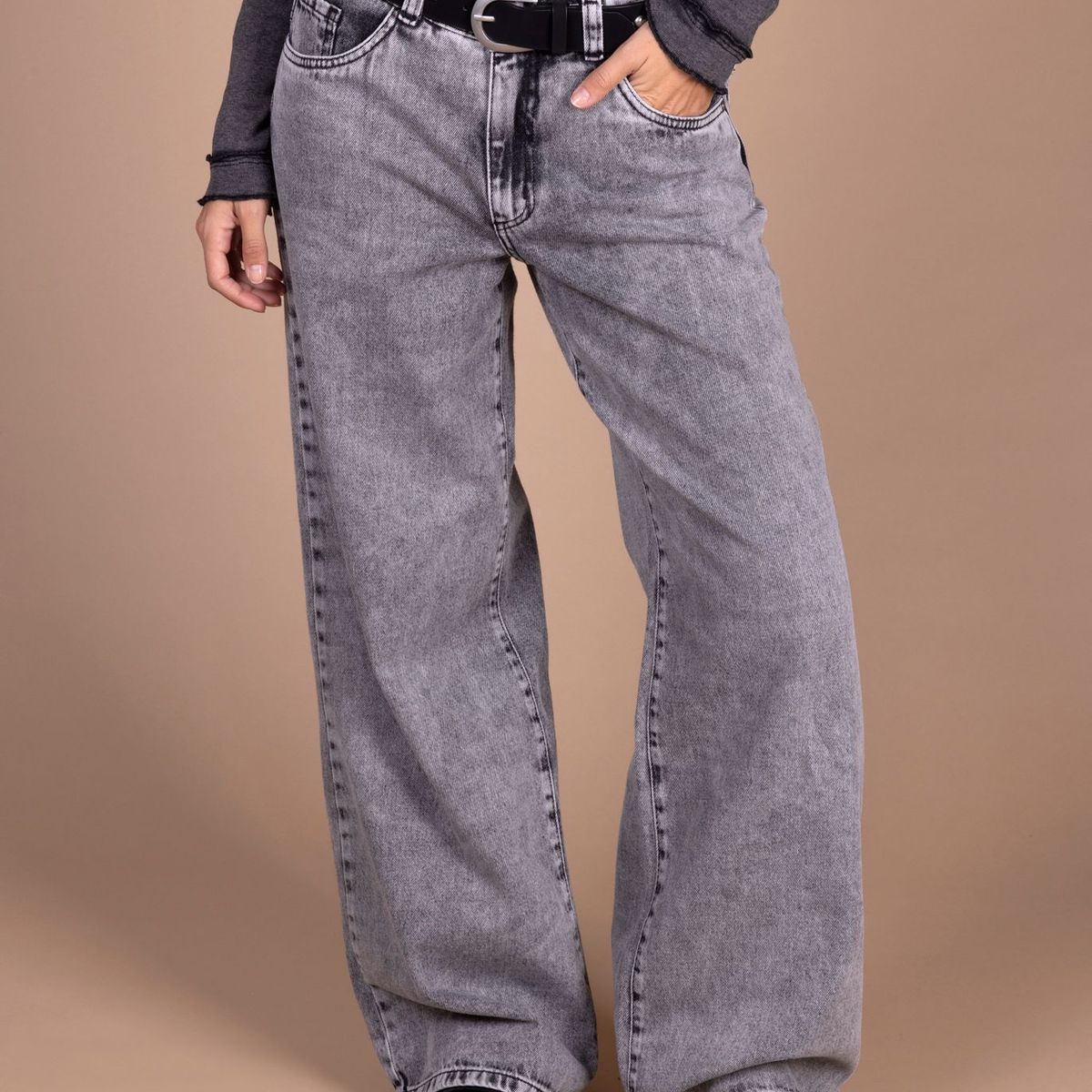 EFESIS - Jeans Palazzo Tiro Medio Mujer