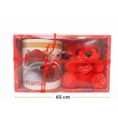 GENERICO - Set Regalo Taza + Oso Peluche Día de la Madre Caja Regalo Mamá