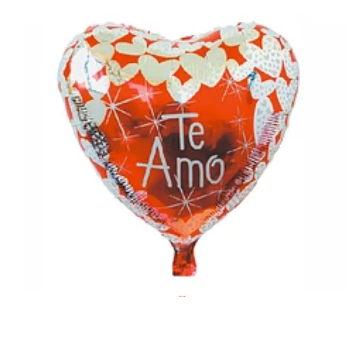 GENERICO - Globo metalico corazón rojoblanco te amo 45cm