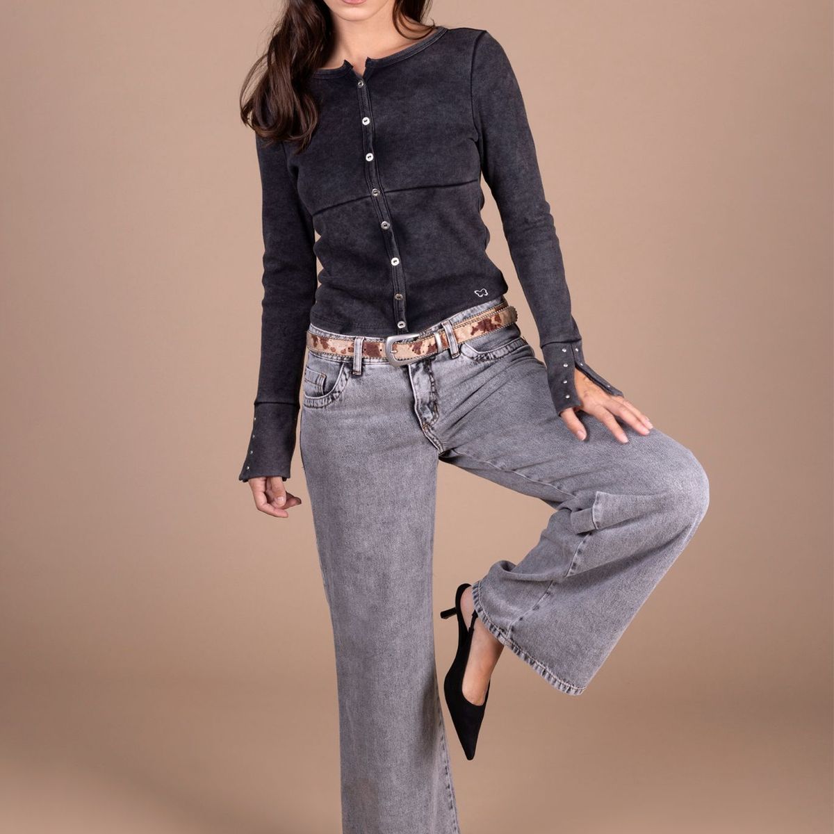EFESIS - Jeans Wide Tiro Bajo Mujer