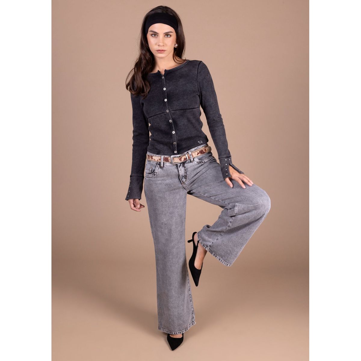 EFESIS - Jeans Wide Tiro Bajo Mujer