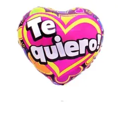 GENERICO - Globo metalizado corazón te quiero 45cm