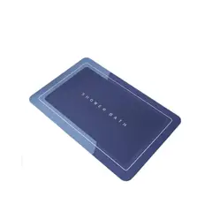GENERICO - Alfombra Tapete Absorbente Para Baño Antideslizante Hogar Color Azul Rectangular Labg