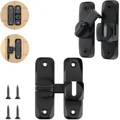 KUANGYE - 2Pcs Cerraduras Para Puertas De Granero De 90 Y 180 Grados