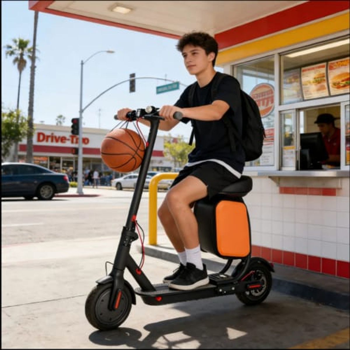 MOVI - SCOTTER ELECTRICO CON ASIENTO DESMONTABLE Y BOLSO, PLEGABLE; 30 KMS