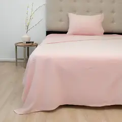 DORAL - Sábanas Polar Composé 1.5 Plazas Bicolor Rosa