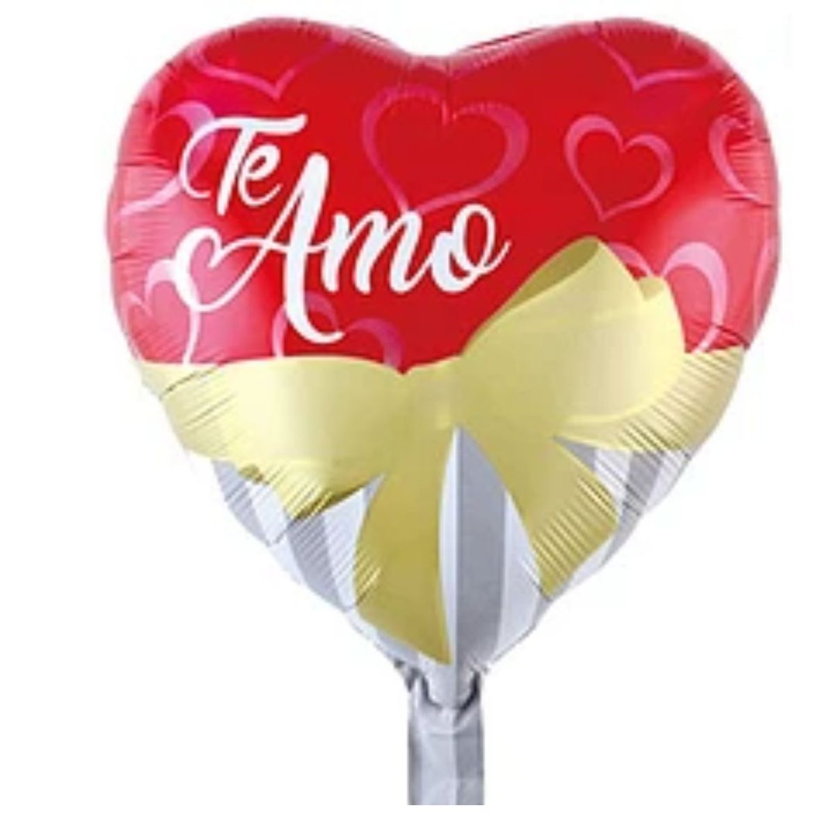 GENERICO - Globo metálico corazón con lazo te amo 45cm