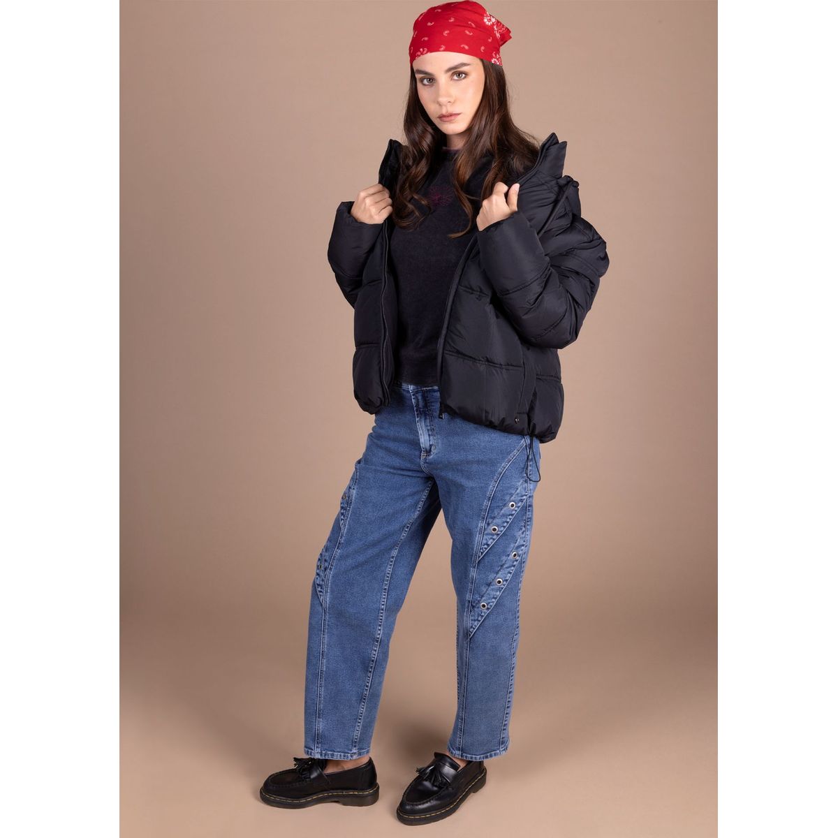 EFESIS - Jeans Balloon Tiro Medio Mujer