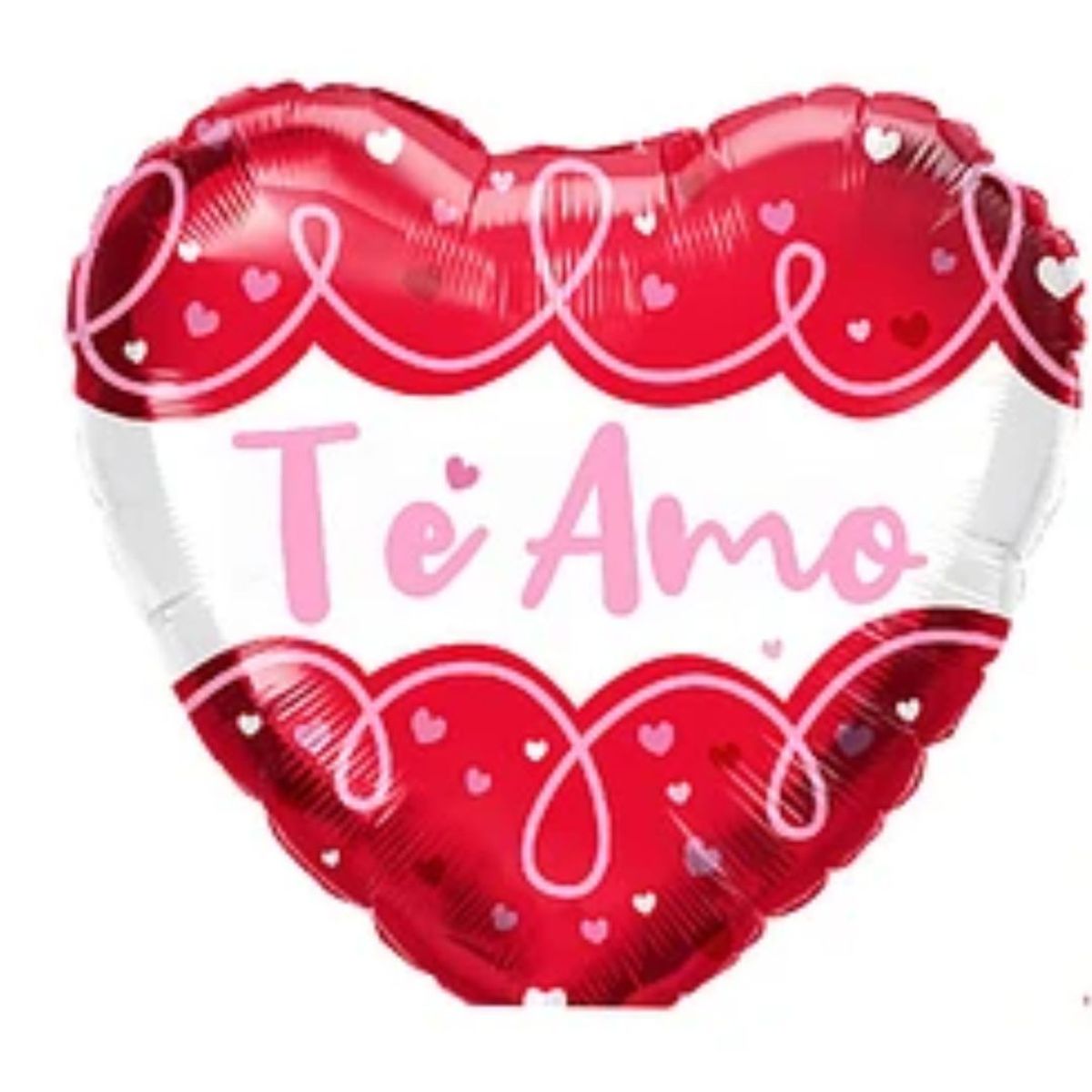GENERICO - Globo metálico corazón te amo rojo 45cm