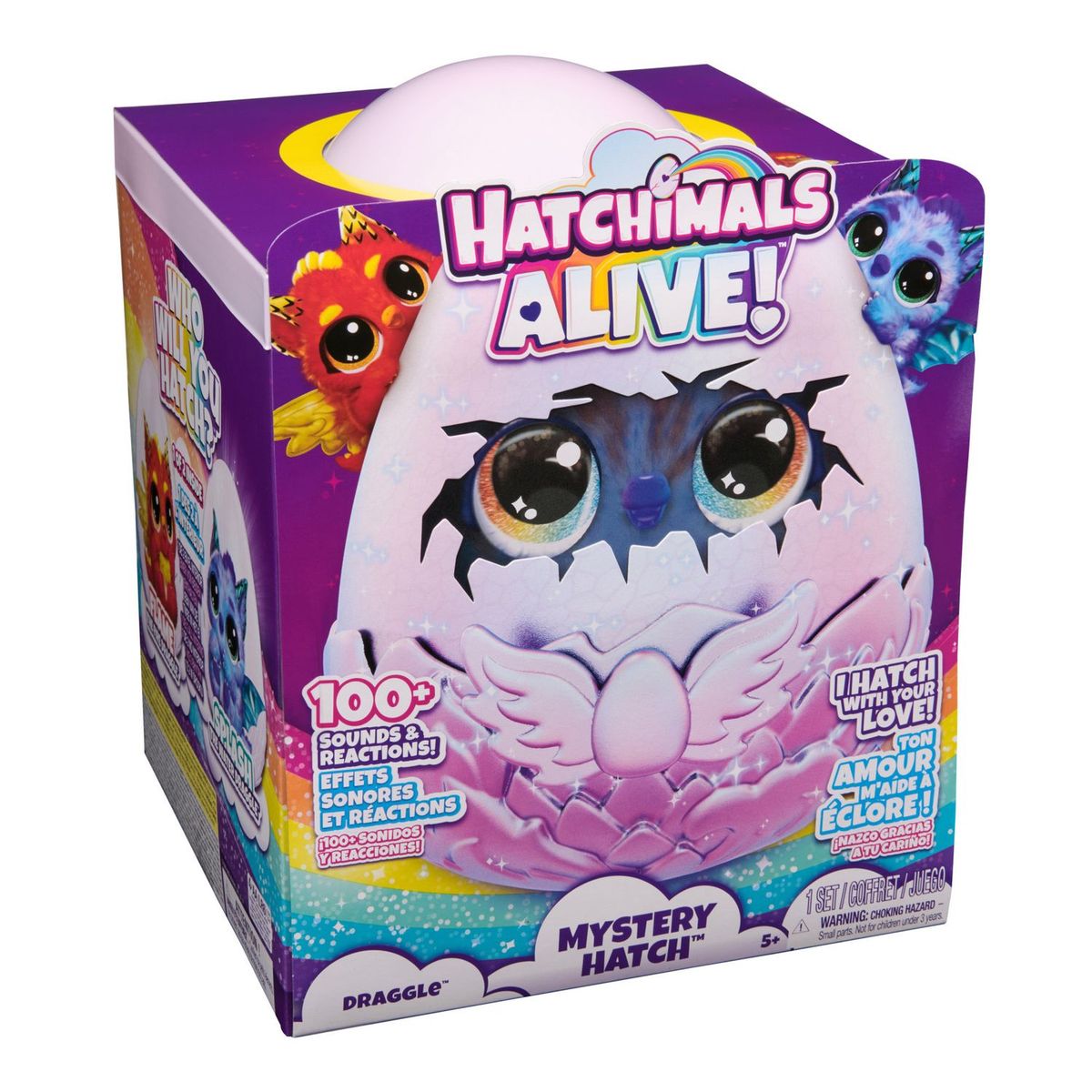 HATCHIMALS - Mascota Interactiva Hatchimals Draggle Niebla Luces Y Sonido