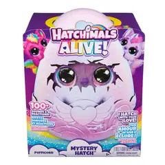 HATCHIMALS - Mascota Interactiva Pufficorn Niebla Luces Sonido