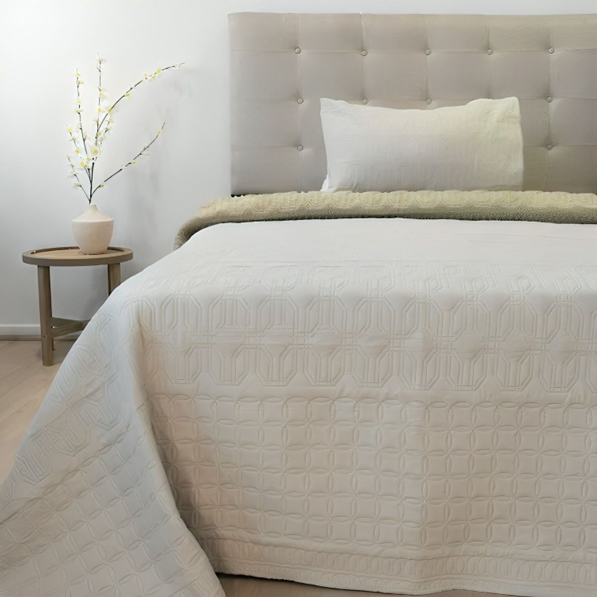 DORAL - Quilt Hotpress Viena Con Sherpa 2 Plazas  Blanco  Doral