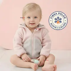 JUMP KIDS - Polerón Polar Con Capucha Invierno Bebé Niña Sweet Rabbit