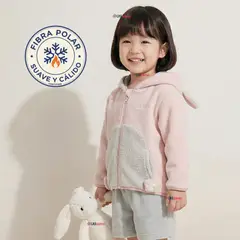 JUMP KIDS - Polerón Polar Con Capucha Invierno Bebé Niña Sweet Rabbit
